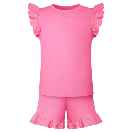 Girls Frill Short Sets - Embroidery Personalised