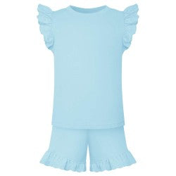 Girls Frill Short Sets - Embroidery Personalised